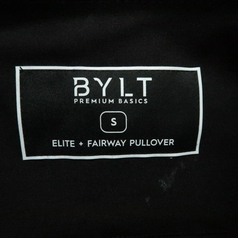 BYLT Basics Pullover Mens Small Black Elite Fairway Quarter Zip Athletic Golf